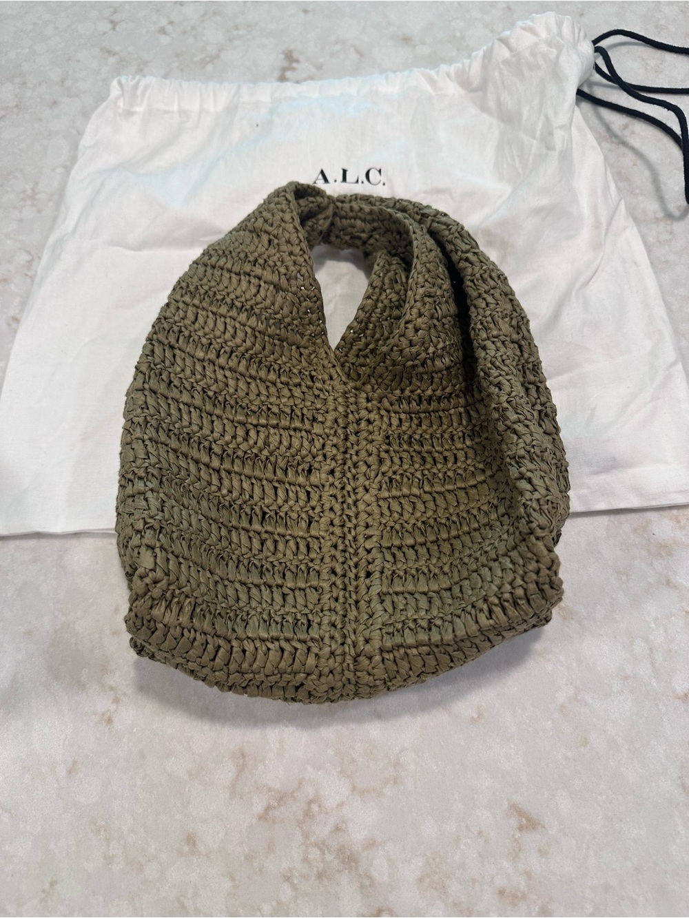 ALC woven bag. Olive green.